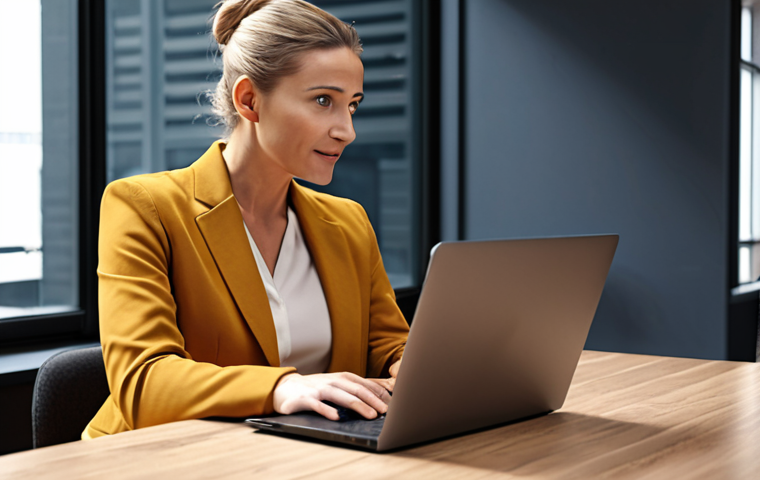 **A successful business coach, using AI tools on a laptop, but still connecting with a client face-to-face, emphasizing empathy and trust. Warm, professional setting.**